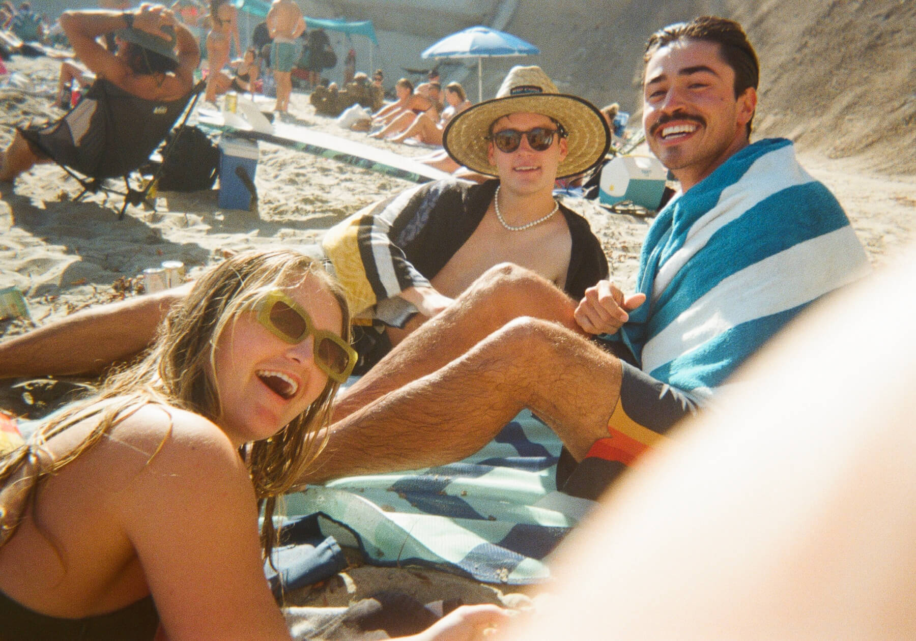 Cade with friend on the beach